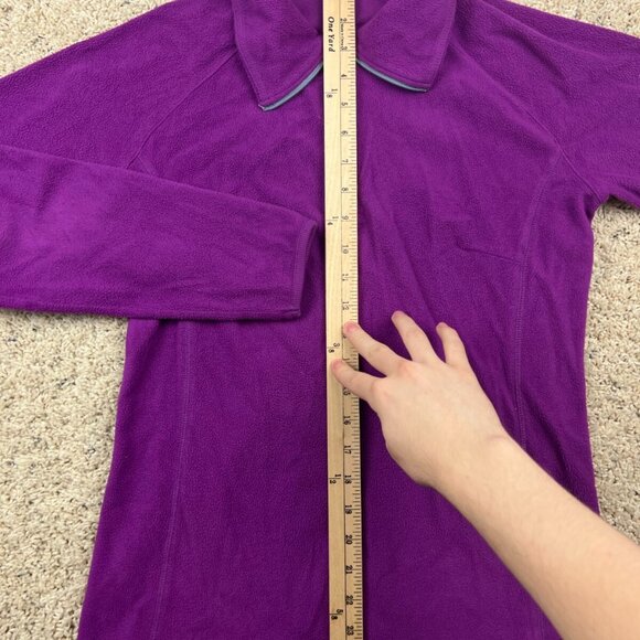 Columbia Fleece Jacket Womens S Small Purple 1/4 Zip Logo Embroidered Fall - Picture 5 of 7